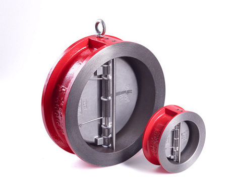 Артикул 400-П. Двухстворчатый обратный клапан (пожарный сертификат).  Корпус - GG25, створки - CF8M, уплотнение - EPDM